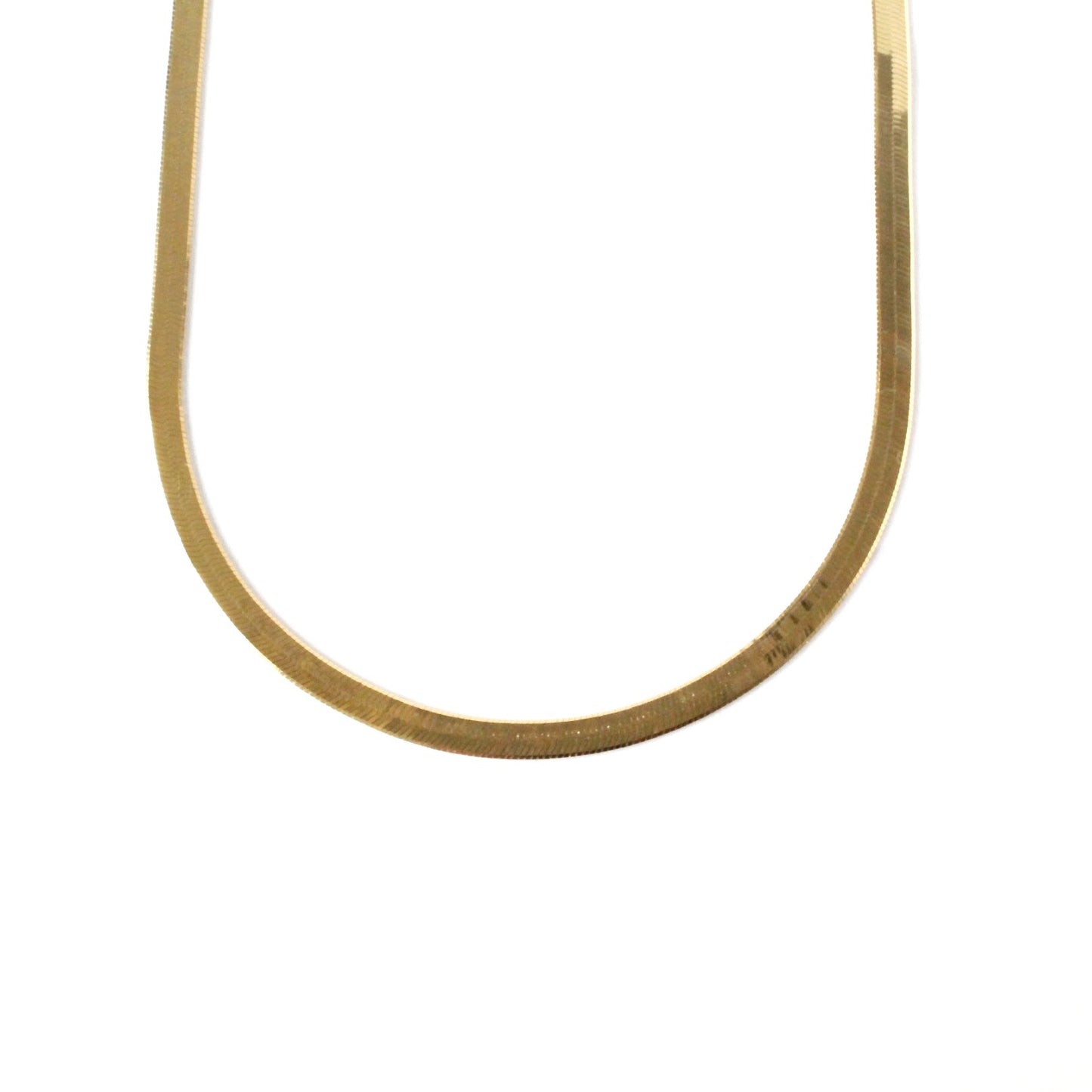 The Fortitude Herringbone Necklace - Gold - 16"