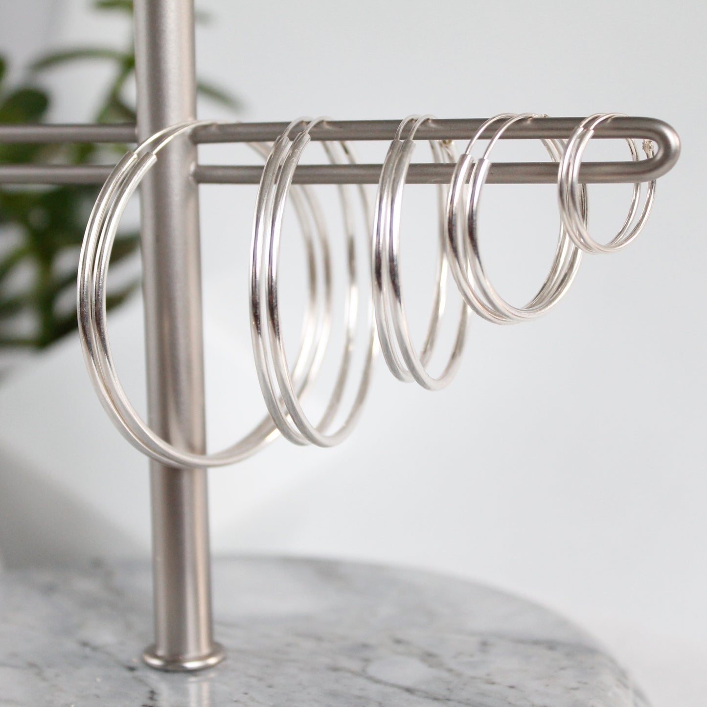 Sleek Hoops (Smaller) - Sterling Silver