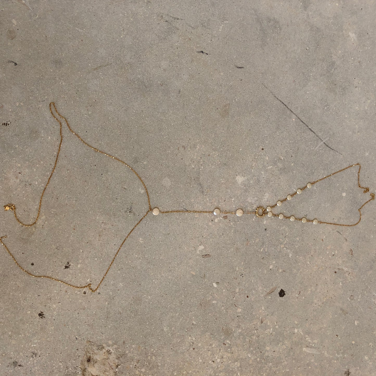 Stardust goldfill body chain
