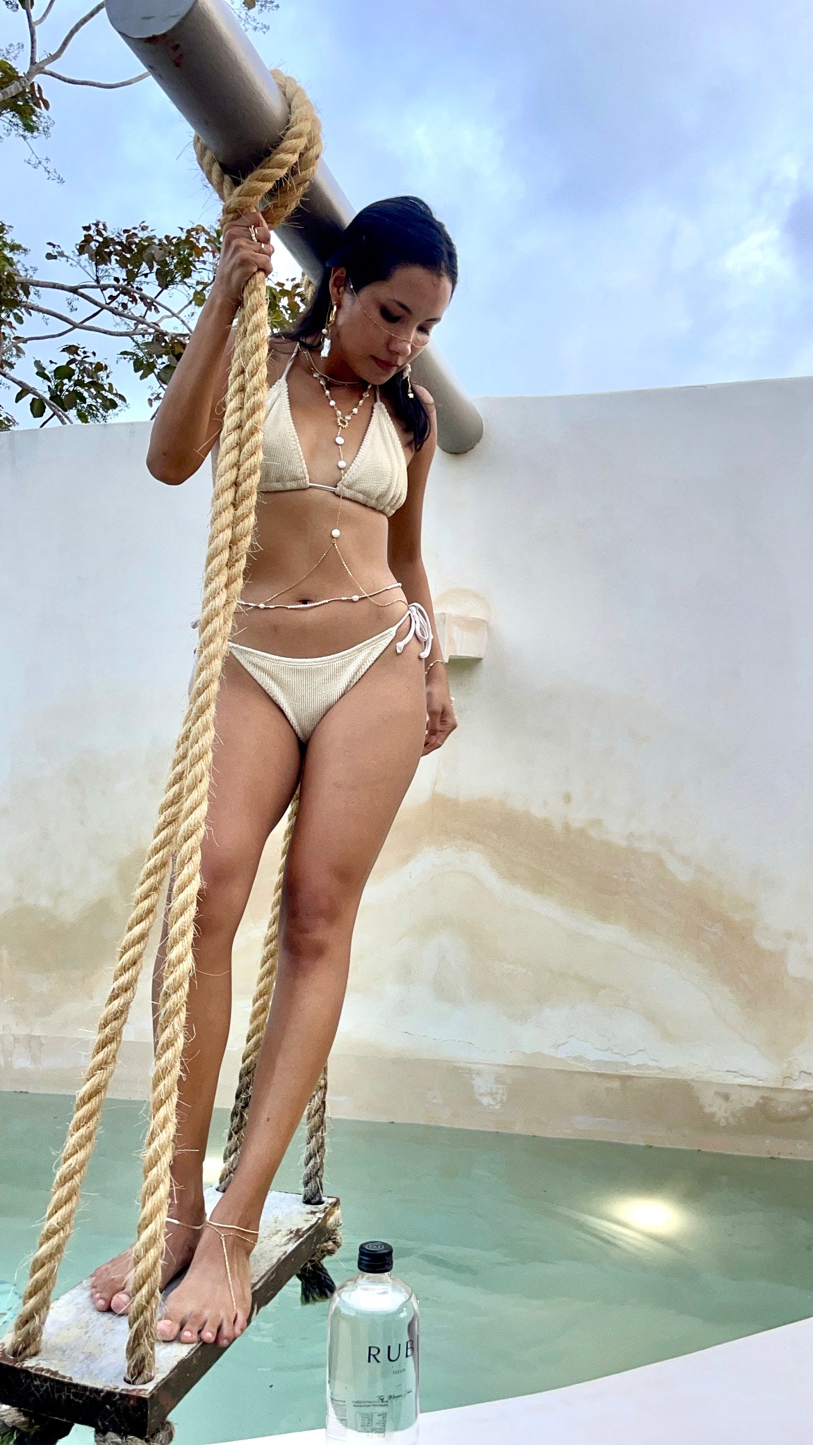 Stardust goldfill body chain