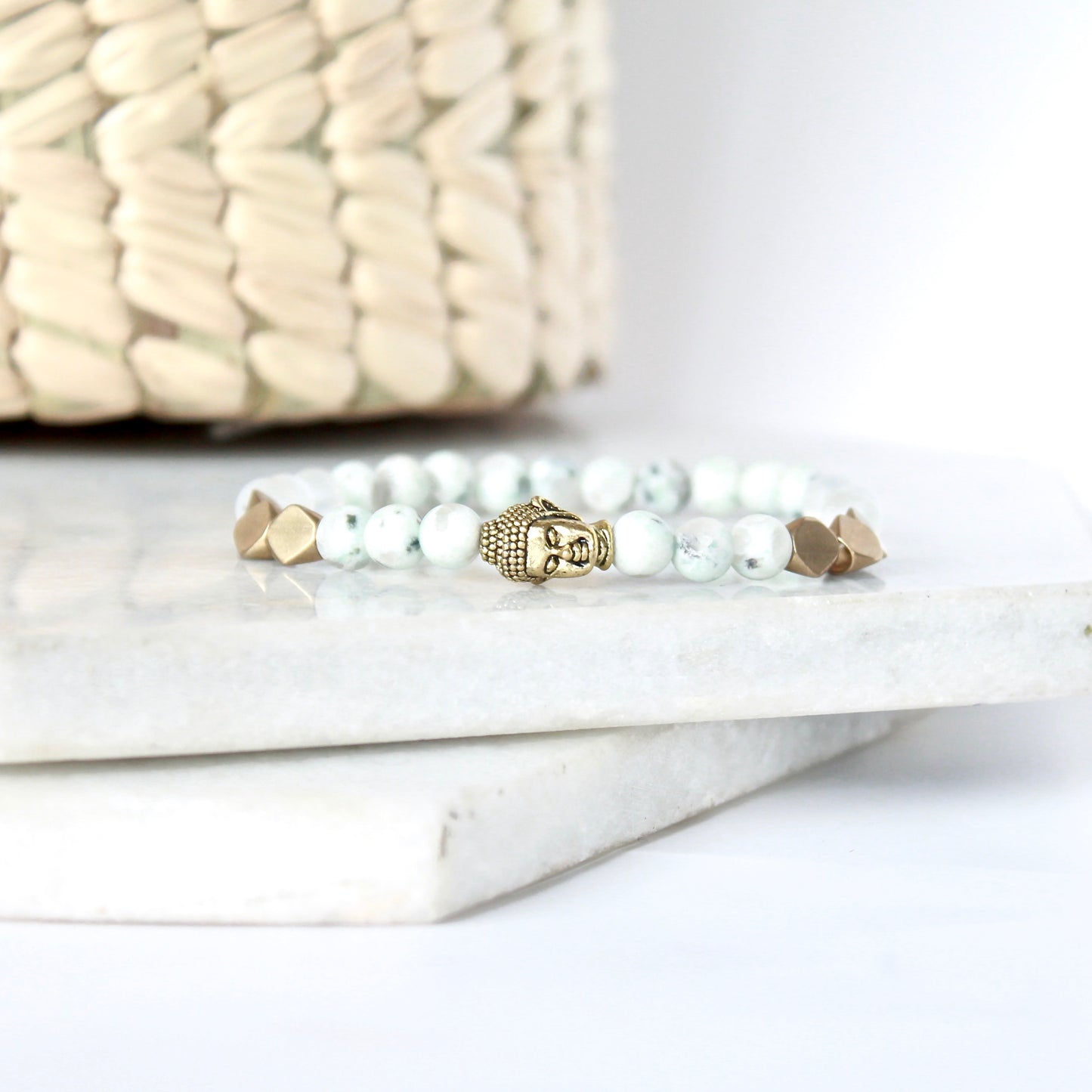 What Brings You Calm - Brass Buddha & Blue Jasper