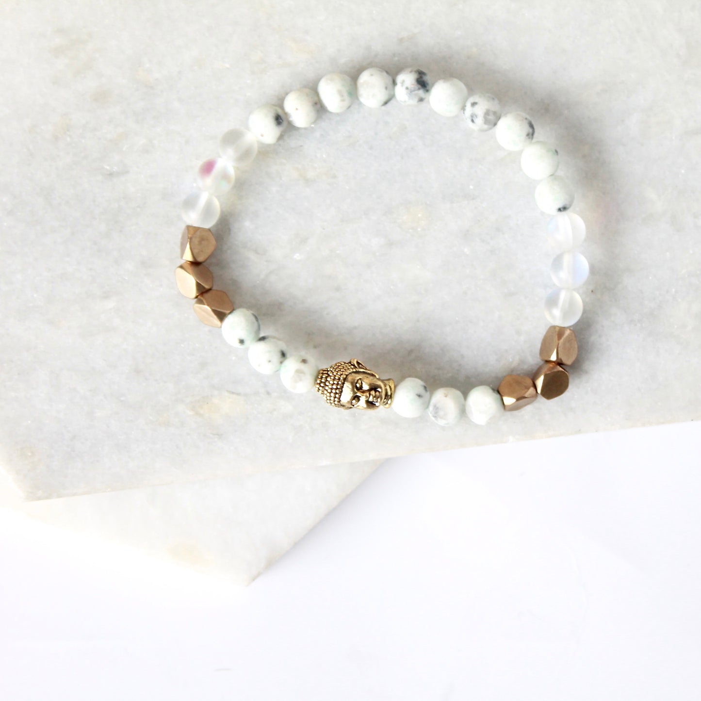 What Brings You Calm - Brass Buddha & Blue Jasper