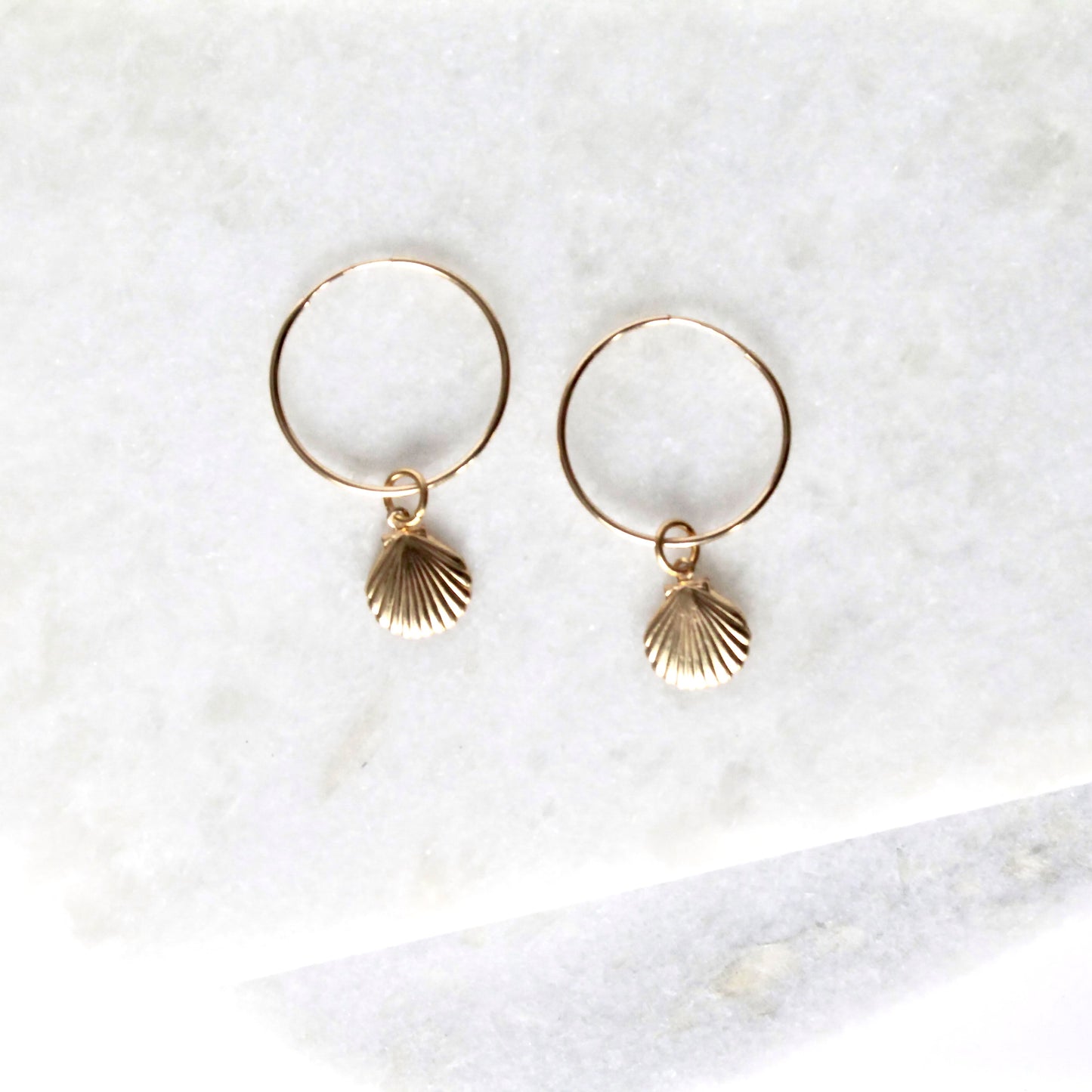 Keilani Seashell Hoops