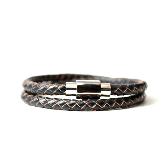 Andorra Magnetic Leather Wrap Bracelet