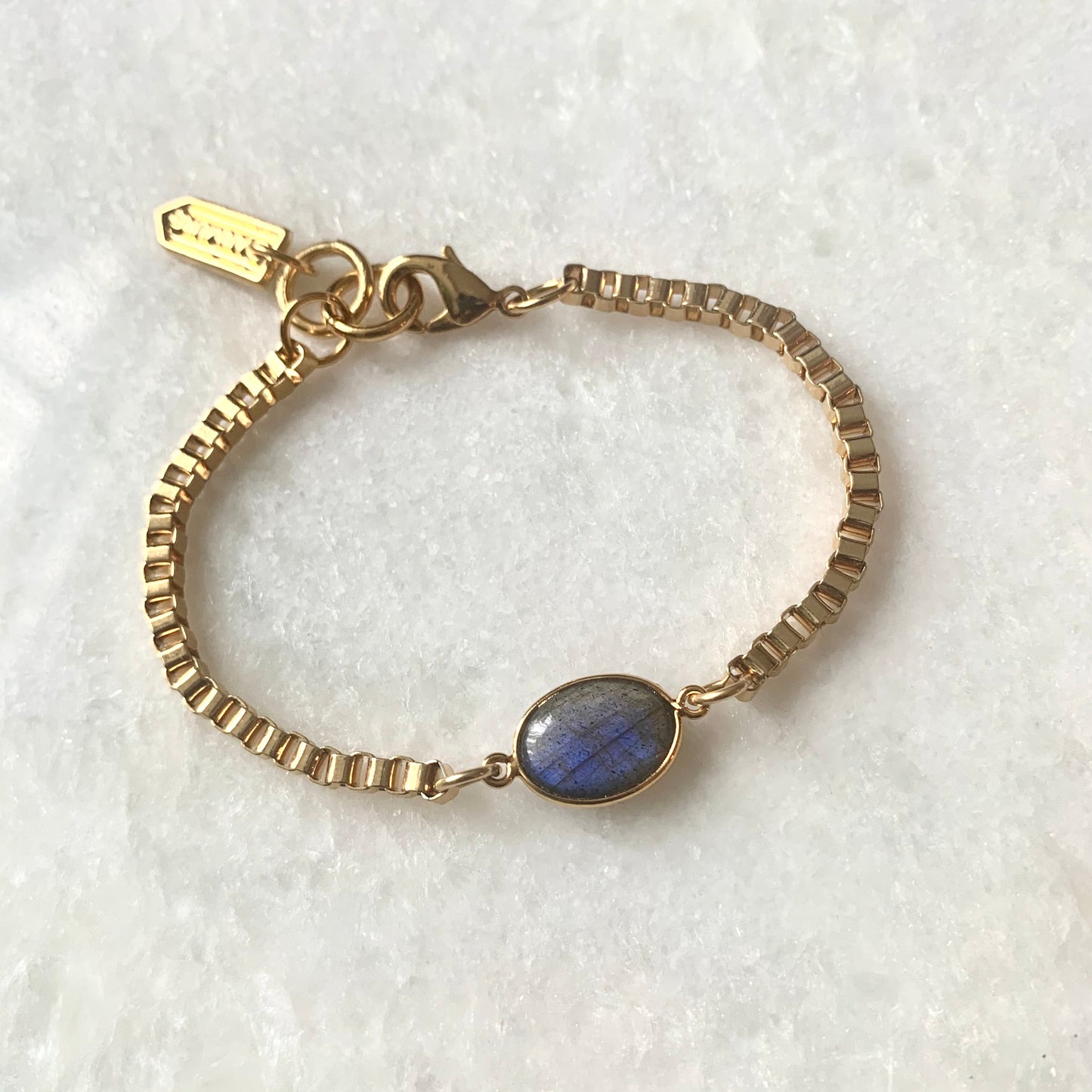 Essence Labradorite Box Link Bracelet